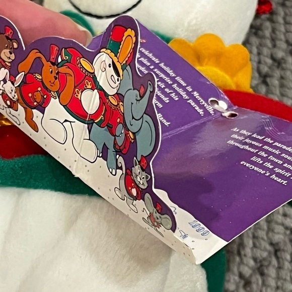 Tagged 1999 8" Snowden Plush Snowman Drum Major Ornament Christmas Beanie Target - Picture 12 of 13